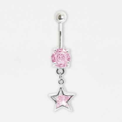 Steel Gem Star Belly Bar