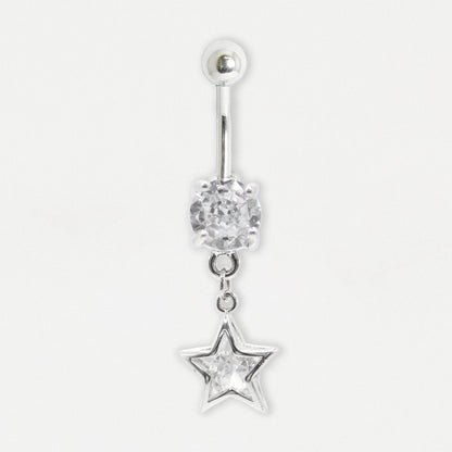 Steel Gem Star Belly Bar