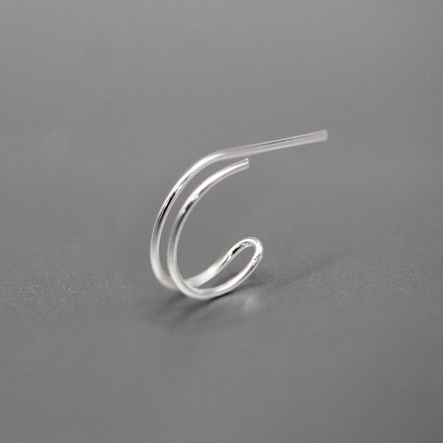 Silver Illusion Nose Ring - 10mm