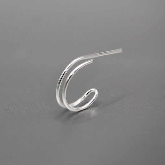 Silver Illusion Nose Ring - 10mm