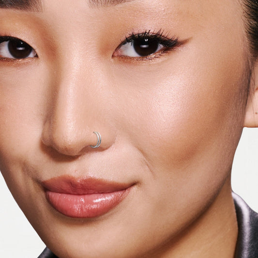 Silver Illusion Nose Ring - 10mm