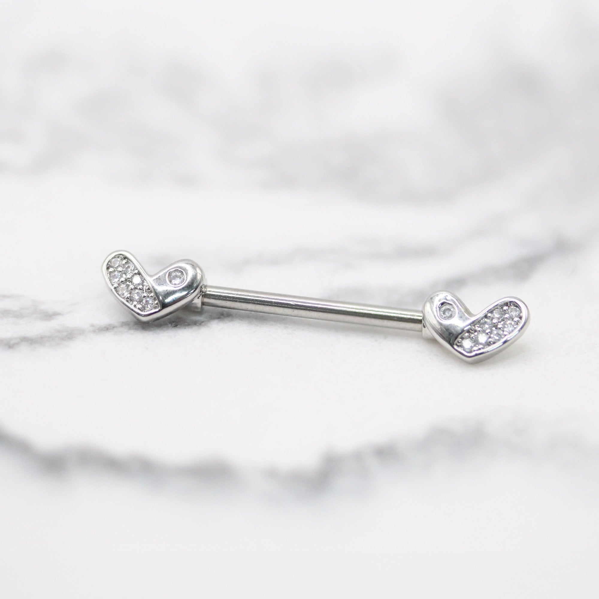 Steel Heartfelt Harmony Nipple Bar