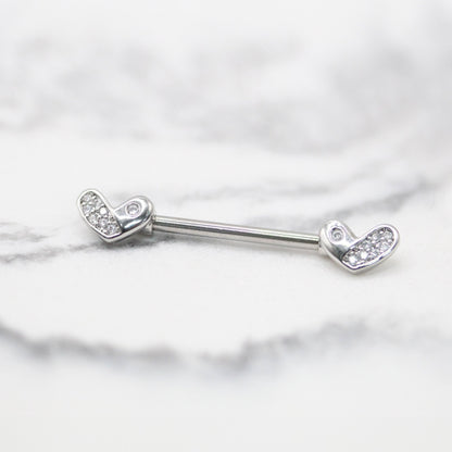 Steel Heartfelt Harmony Nipple Bar