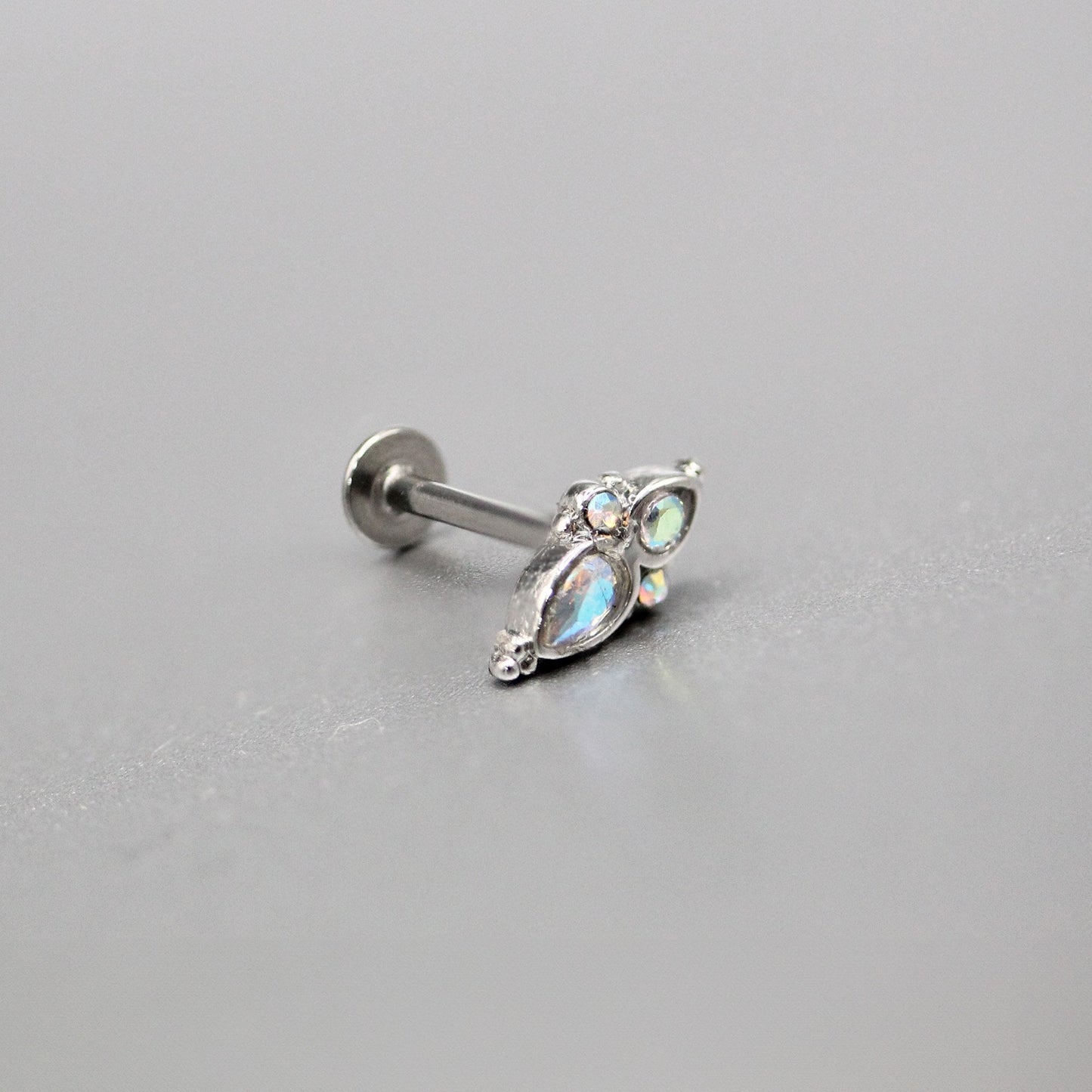 Steel Rainbow Aura Labret