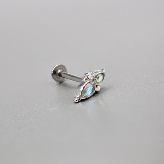 Steel Rainbow Aura Labret