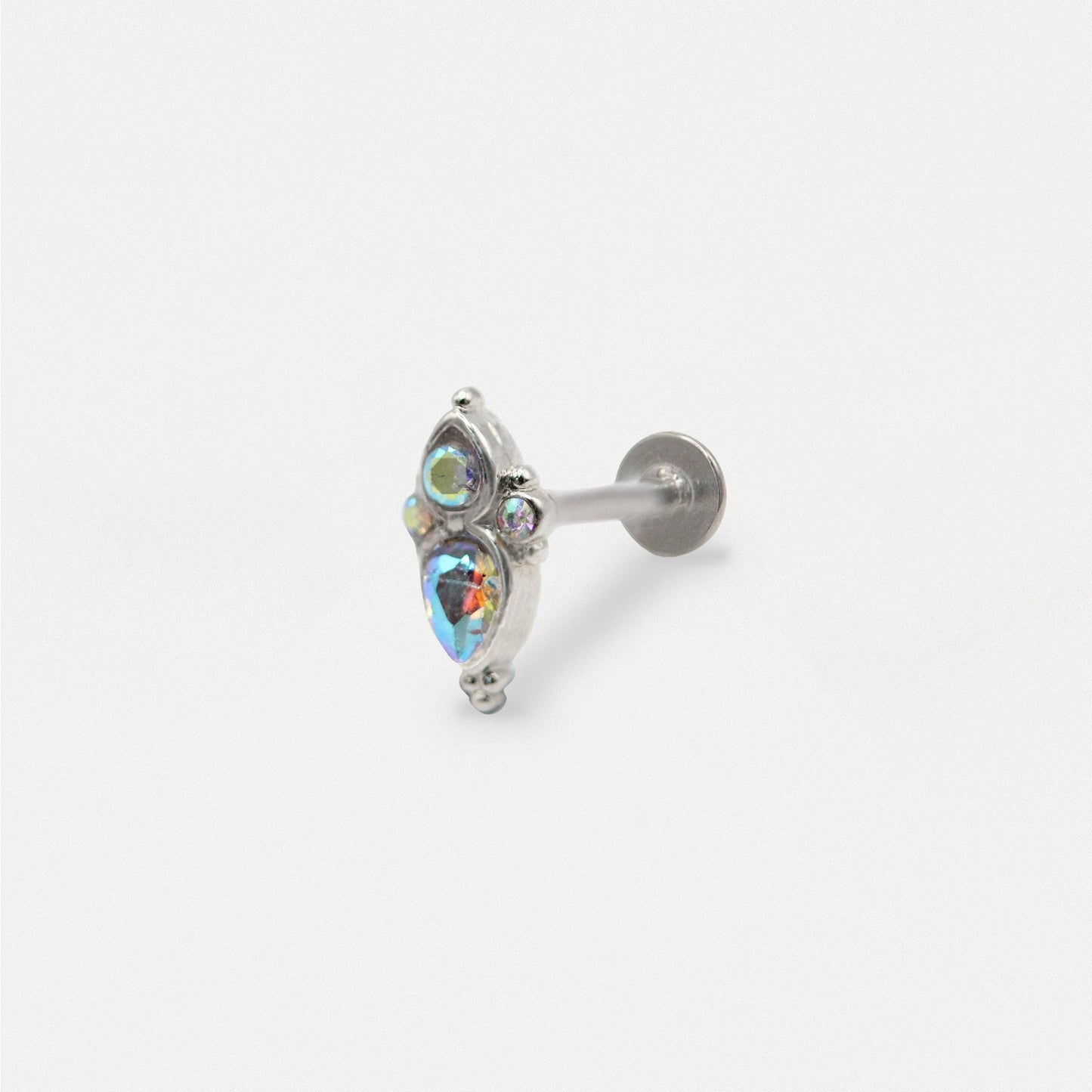 Steel Rainbow Aura Labret