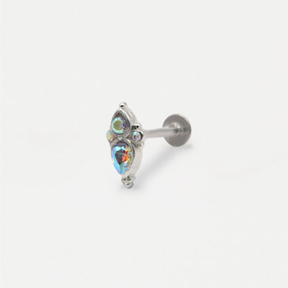 Steel Rainbow Aura Labret