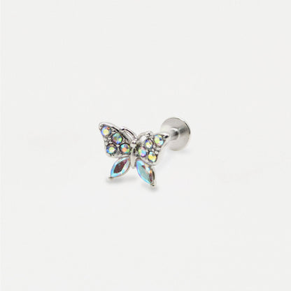 Steel Crystal Flutter Labret