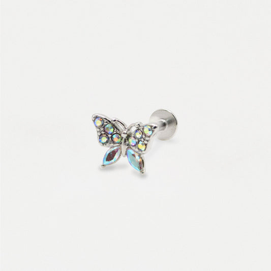 Steel Crystal Flutter Labret