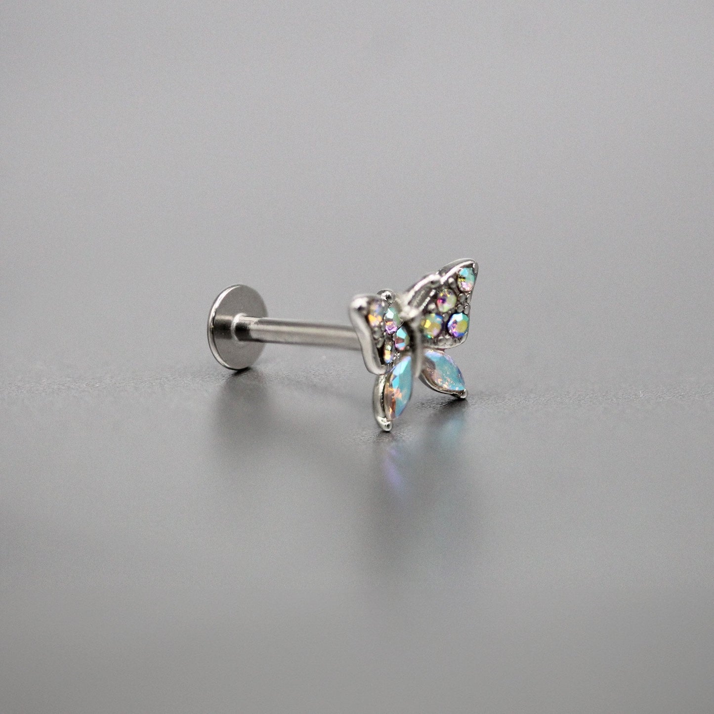 Steel Crystal Flutter Labret
