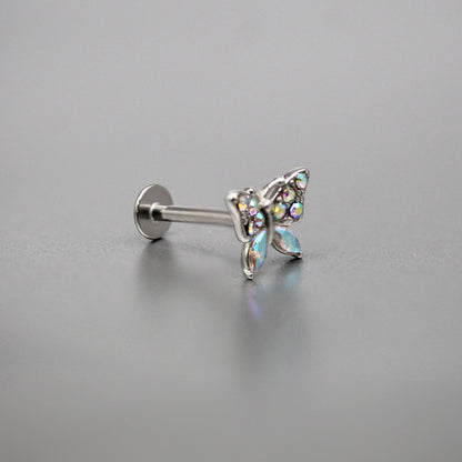 Steel Crystal Flutter Labret