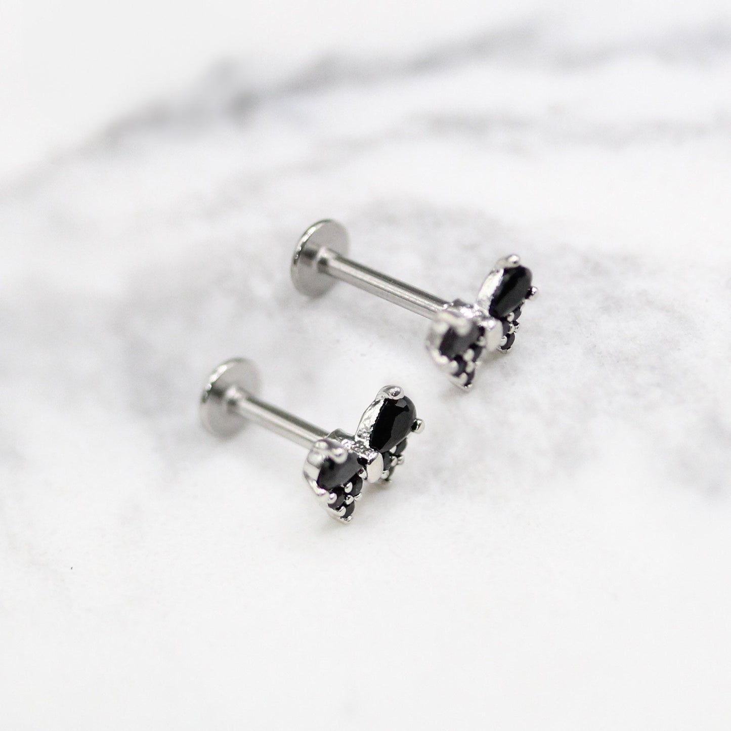 Steel Midnight Butterfly Labret