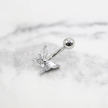 Steel Baby Butterfly Navel Bar