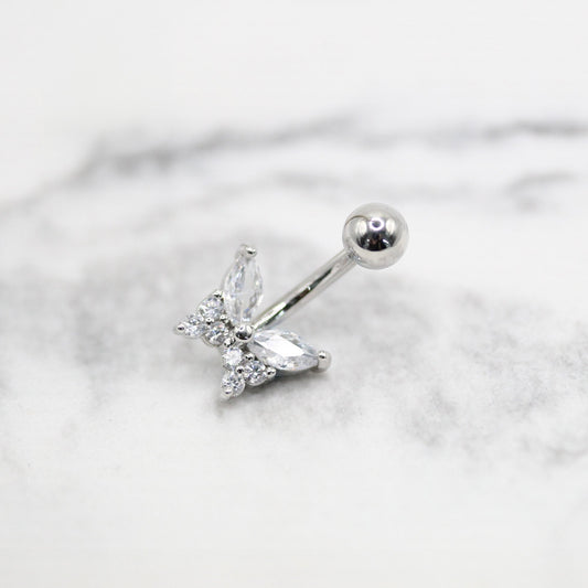 Steel Baby Butterfly Navel Bar