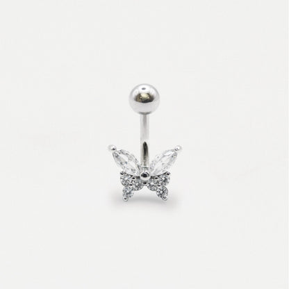 Steel Baby Butterfly Navel Bar