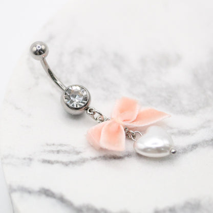 Steel Love's Pearl Bow Belly Bar