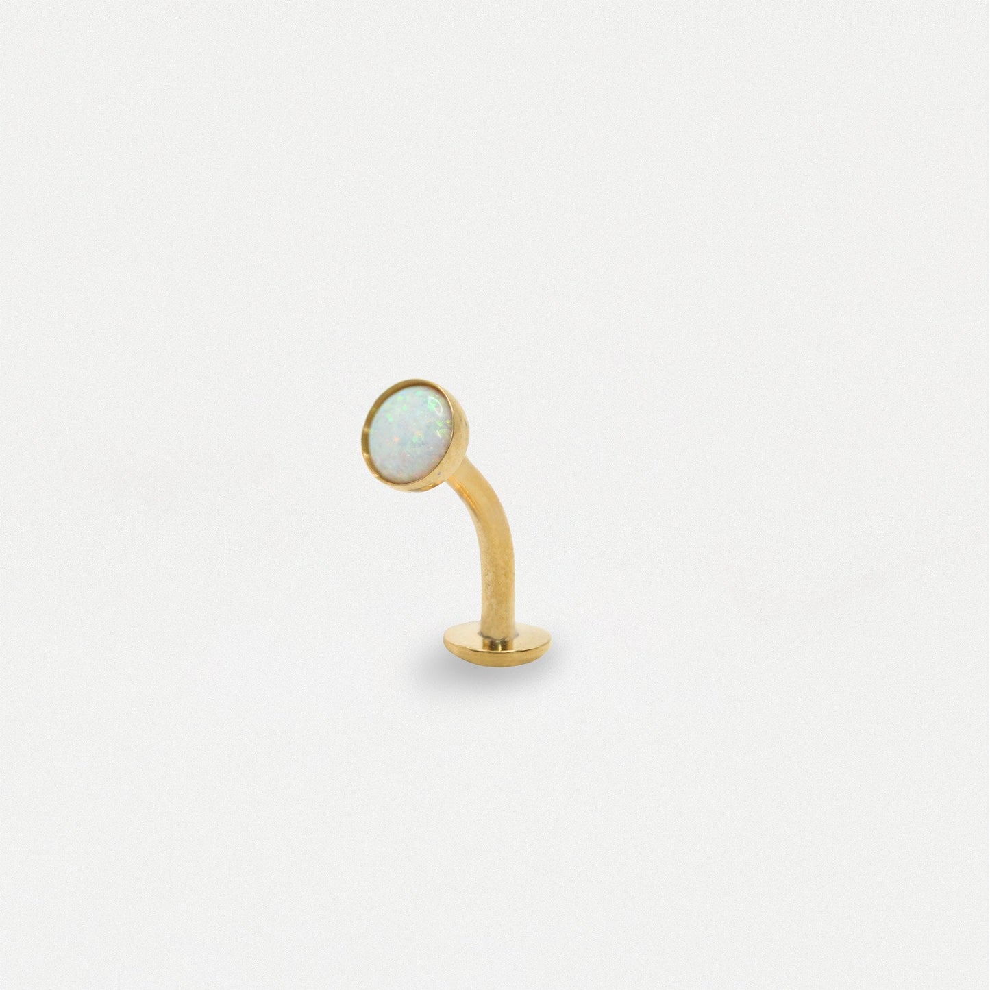 Gold PVD Titanium Opal Floating Belly Bar