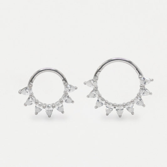 Steel Petal Perfection Hinged Ring - 1.2mm