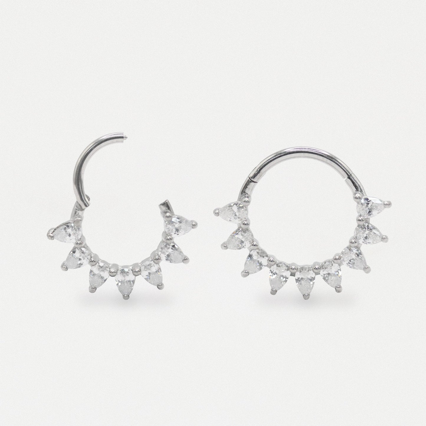 Steel Petal Perfection Hinged Ring - 1.2mm