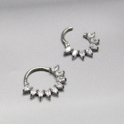 Steel Petal Perfection Hinged Ring - 1.2mm