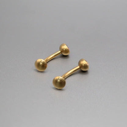 Gold PVD Titanium Jewel Floating Belly Bar