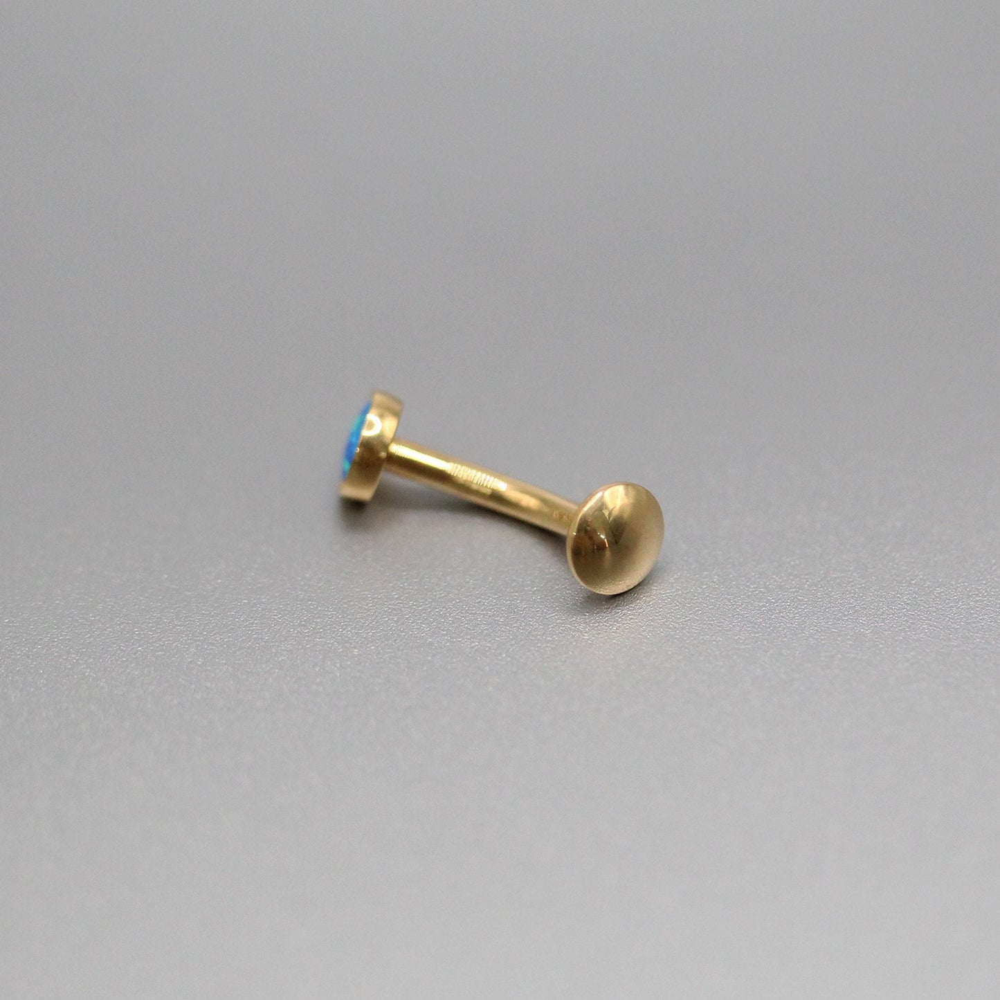 Gold PVD Titanium Opal Floating Belly Bar