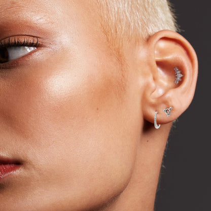 Steel Crown Jewel Labret - Internally Threaded