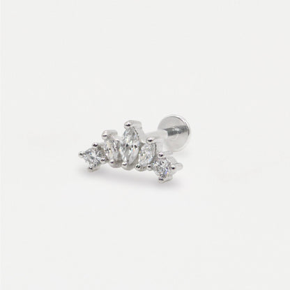 Steel Crown Jewel Labret - Internally Threaded