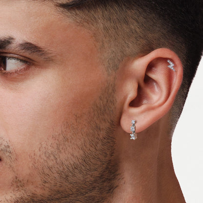 Steel Dewdrop Dangle Labret - Internally Threaded