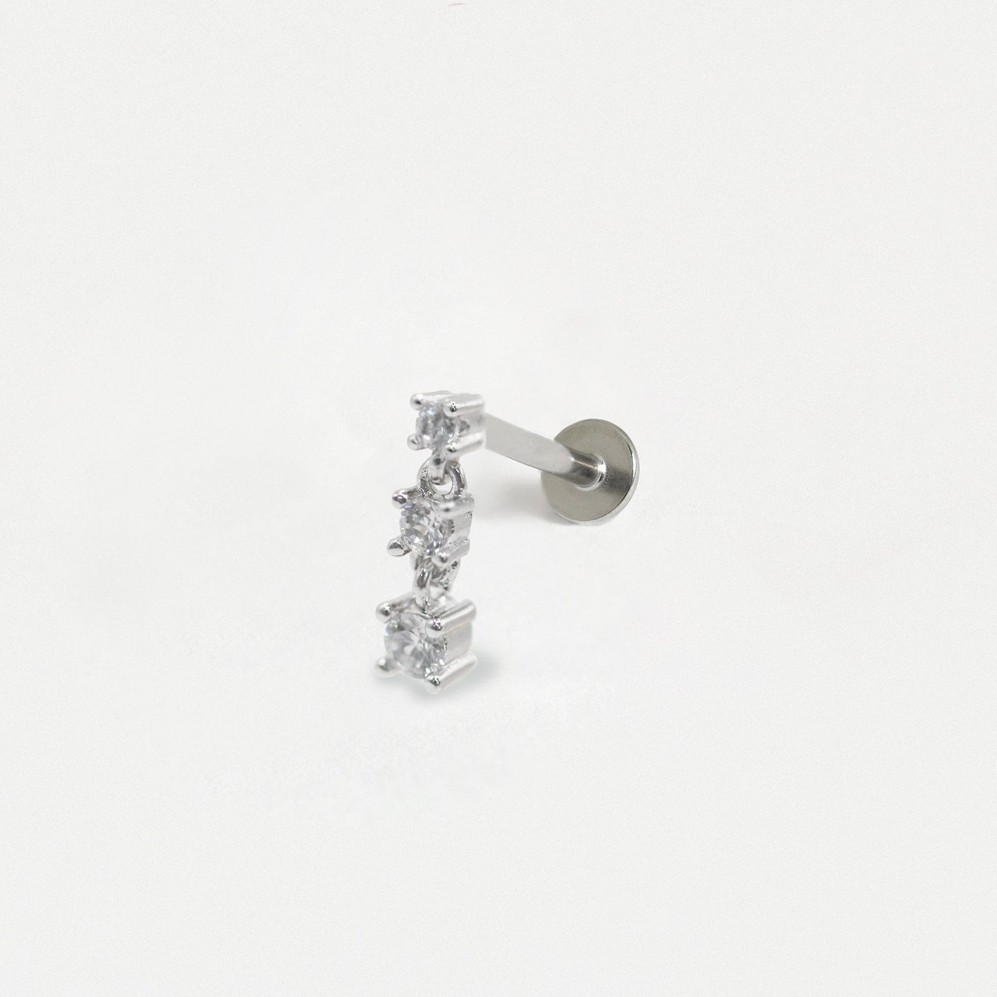 Steel Dewdrop Dangle Labret - Internally Threaded