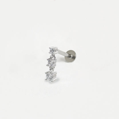 Steel Dewdrop Dangle Labret - Internally Threaded