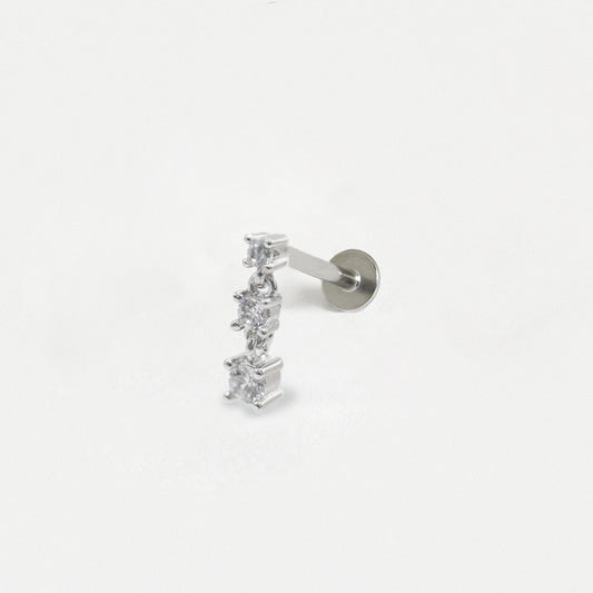 Steel Dewdrop Dangle Labret - Internally Threaded