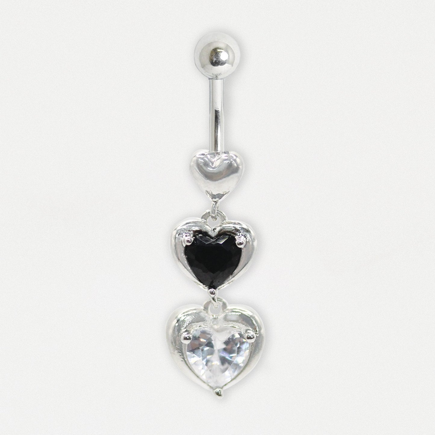 Steel Black Heart Belly Bar