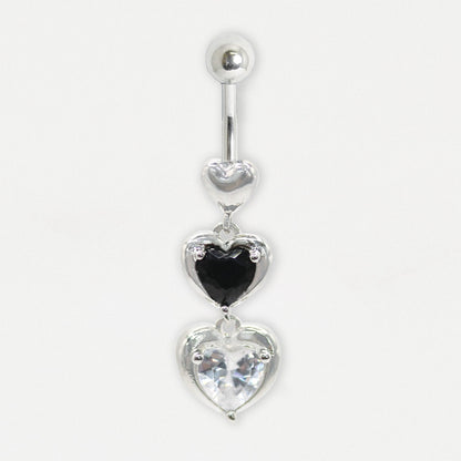 Steel Black Heart Belly Bar