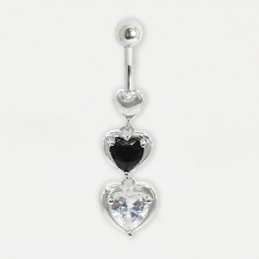Steel Black Heart Belly Bar
