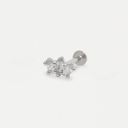 Steel Tiny Crown Labret - Internally Threaded
