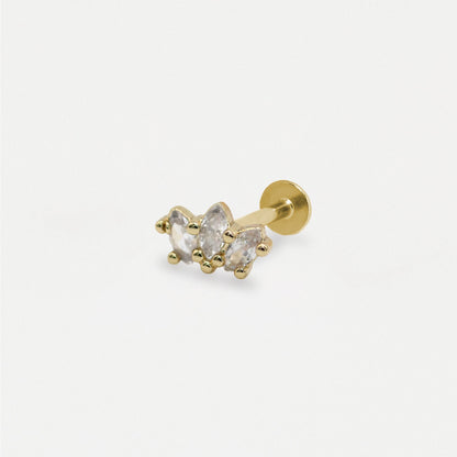 Steel Tiny Crown Labret - Internally Threaded