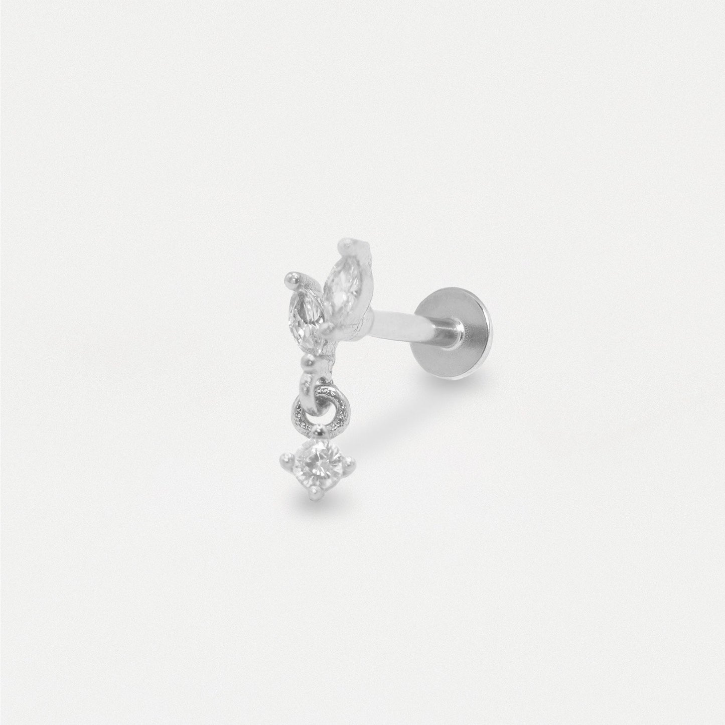 Steel Teardrops Labret - Internally Threaded