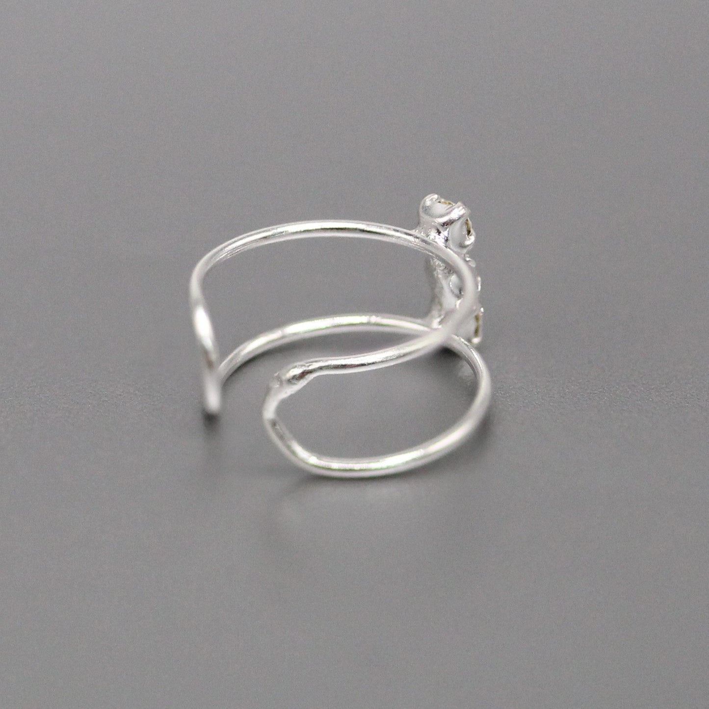 Sterling Silver Crystal Ear Cuff