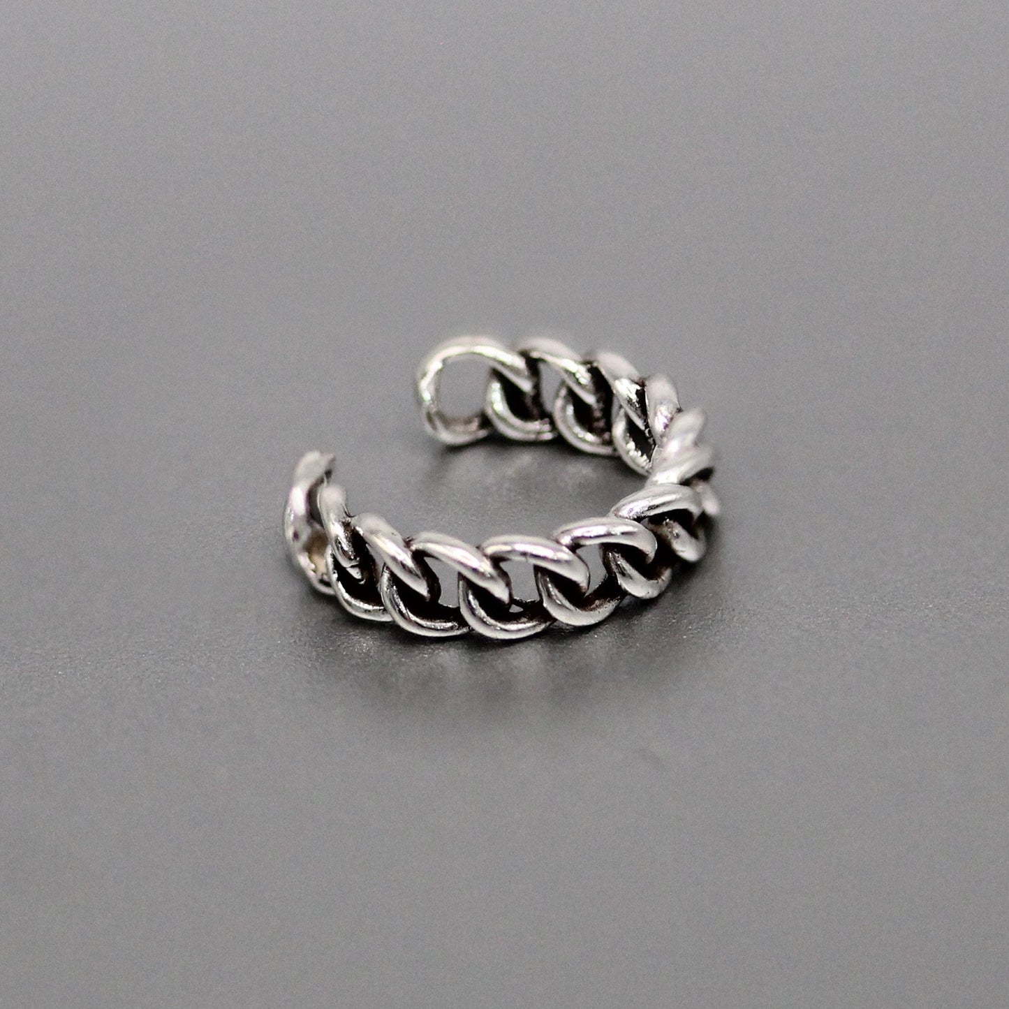 Silver Chain Link Ear Cuff