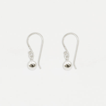 Silver Sphere Drop Earrings