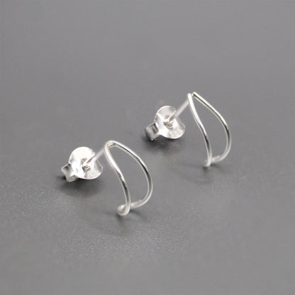 Silver Illusion Ear Half Hoop