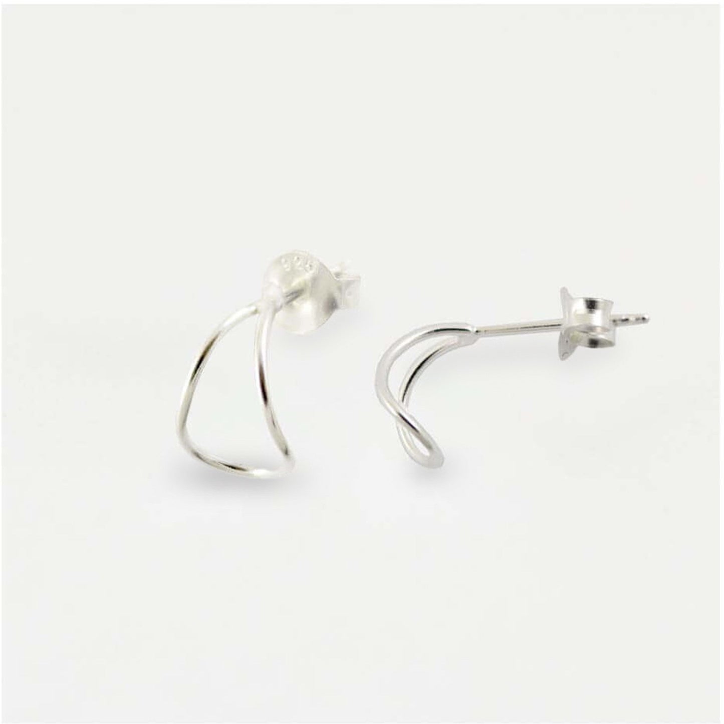 Silver Illusion Ear Half Hoop