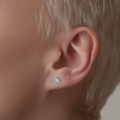 Silver Gem set Daisy Studs