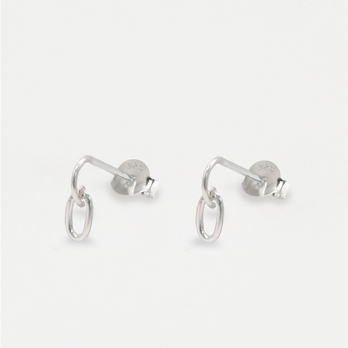 Silver Chain Drop Half Hoop