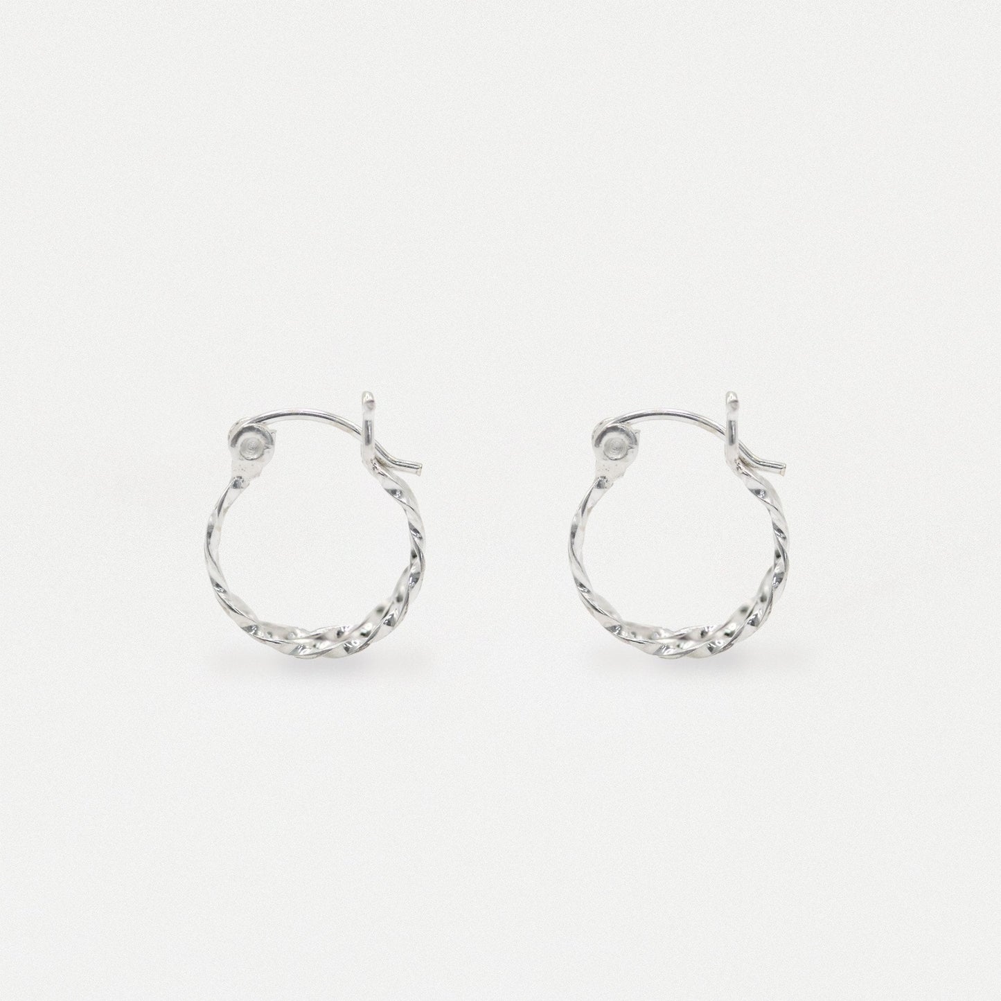 Silver Layered Loop Hoop - 12mm