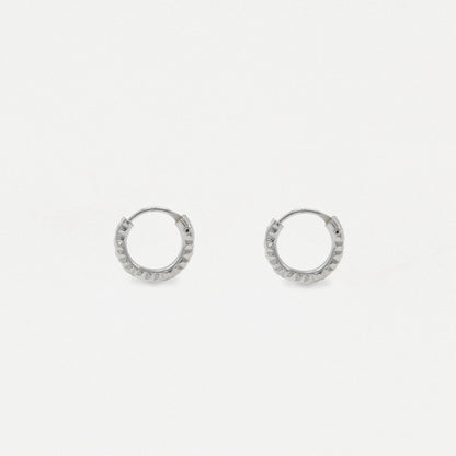 Silver Diamond Cut Hoop - 10mm