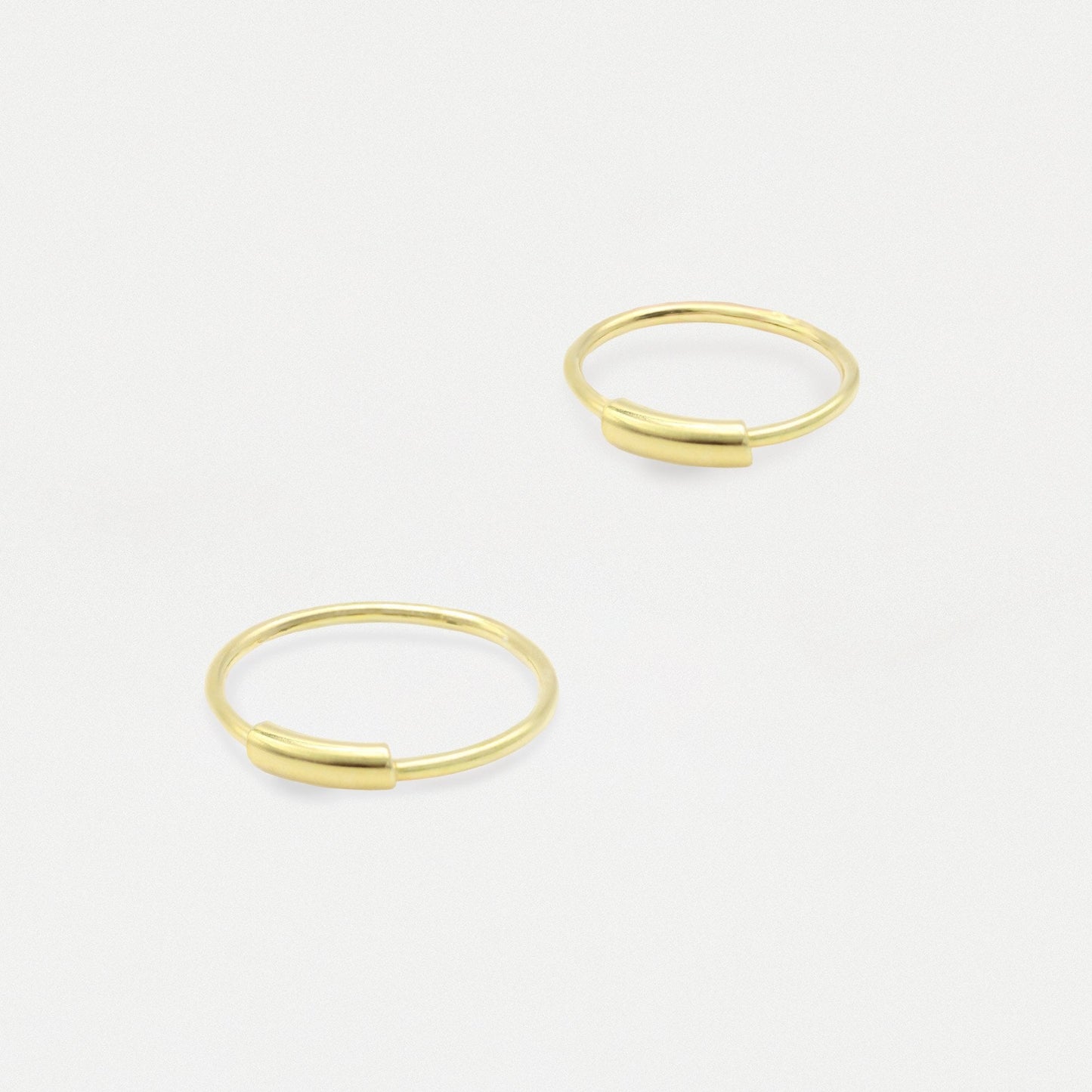 Gold Plated Silver Classic Nose Ring - 8mm/10mm