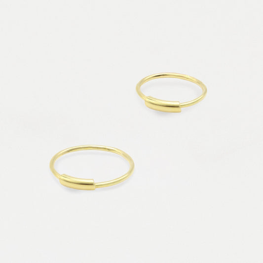 Gold Plated Silver Classic Nose Ring - 8mm/10mm
