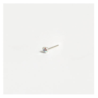 Silver Square Clawset Nose Pins - 1.5mm, (Single Colour Boxes)